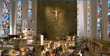 Photo of crucifix inside a church