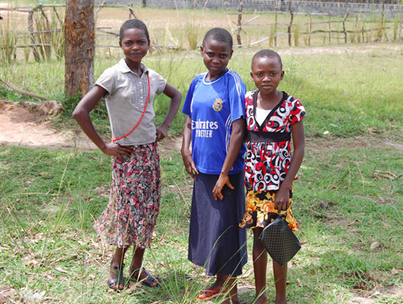 Village girls in Pelende, Democratic Republic of Congo.
