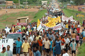 The funeral procession in Anapu
